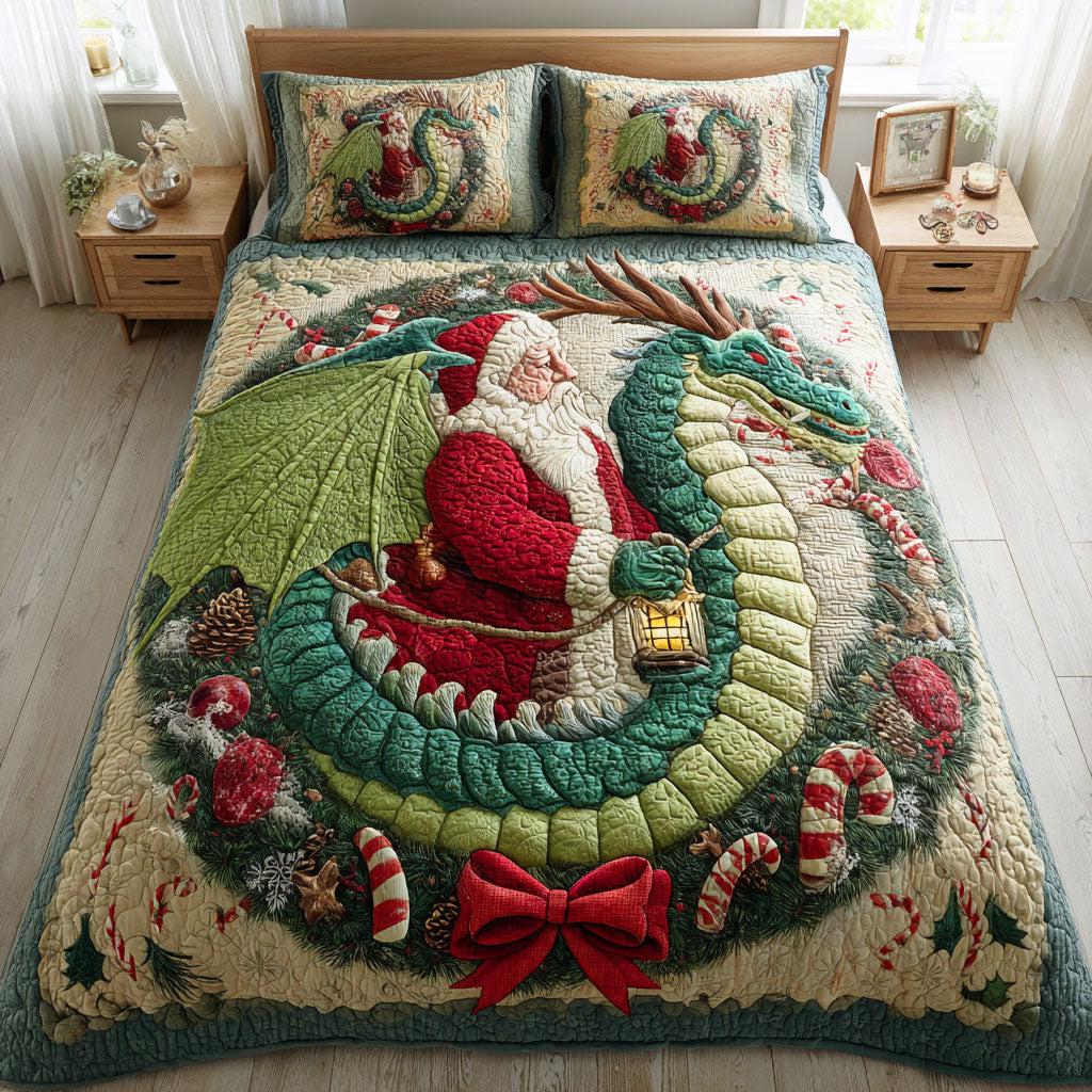 Holiday Scales Quilted Bedding Set Cozy Bedding Merch Gift That Brings Sweet Dreams