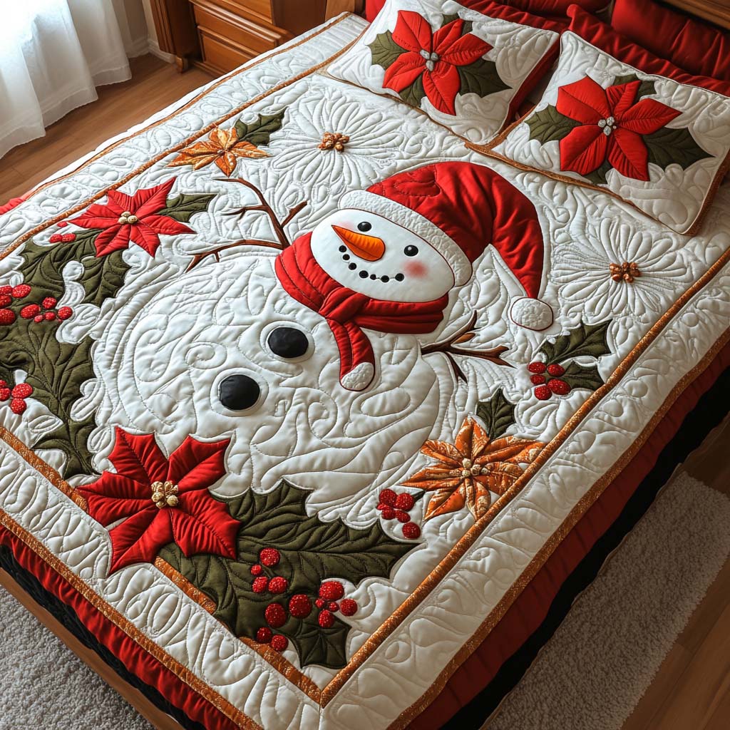 Holiday Season Quilted Bedding Set Bedspreads King Holiday Inspired Gift For Wife