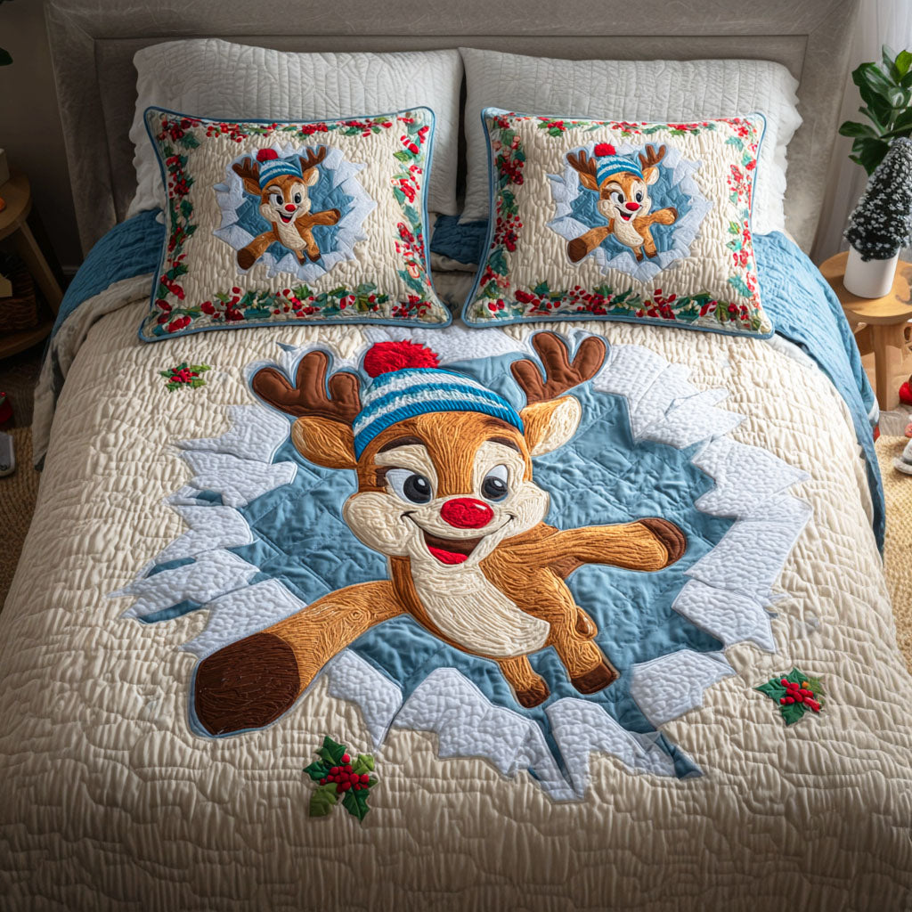 Holiday Shine Quilted Bedding Set Holiday Duvet Covers Christmas Gifts For Wife 2025