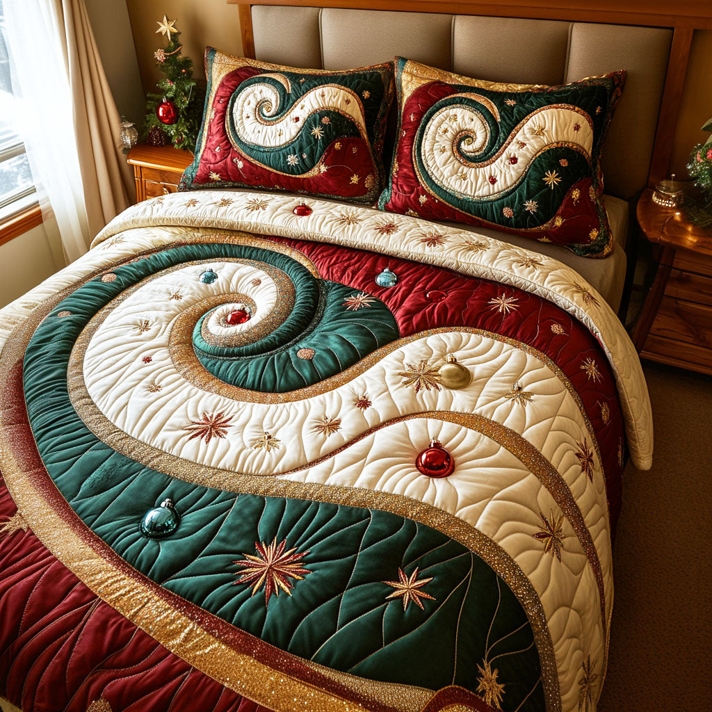 Holiday Shine Quilted Bedding Set Holiday Duvet Sets Gifts For Christmas For Mother In Law