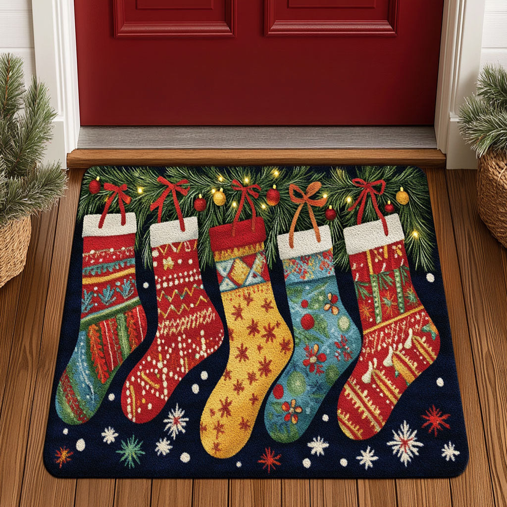 Holiday Sock Doormat Perfect Gift For Friends and Family on Christmas Day