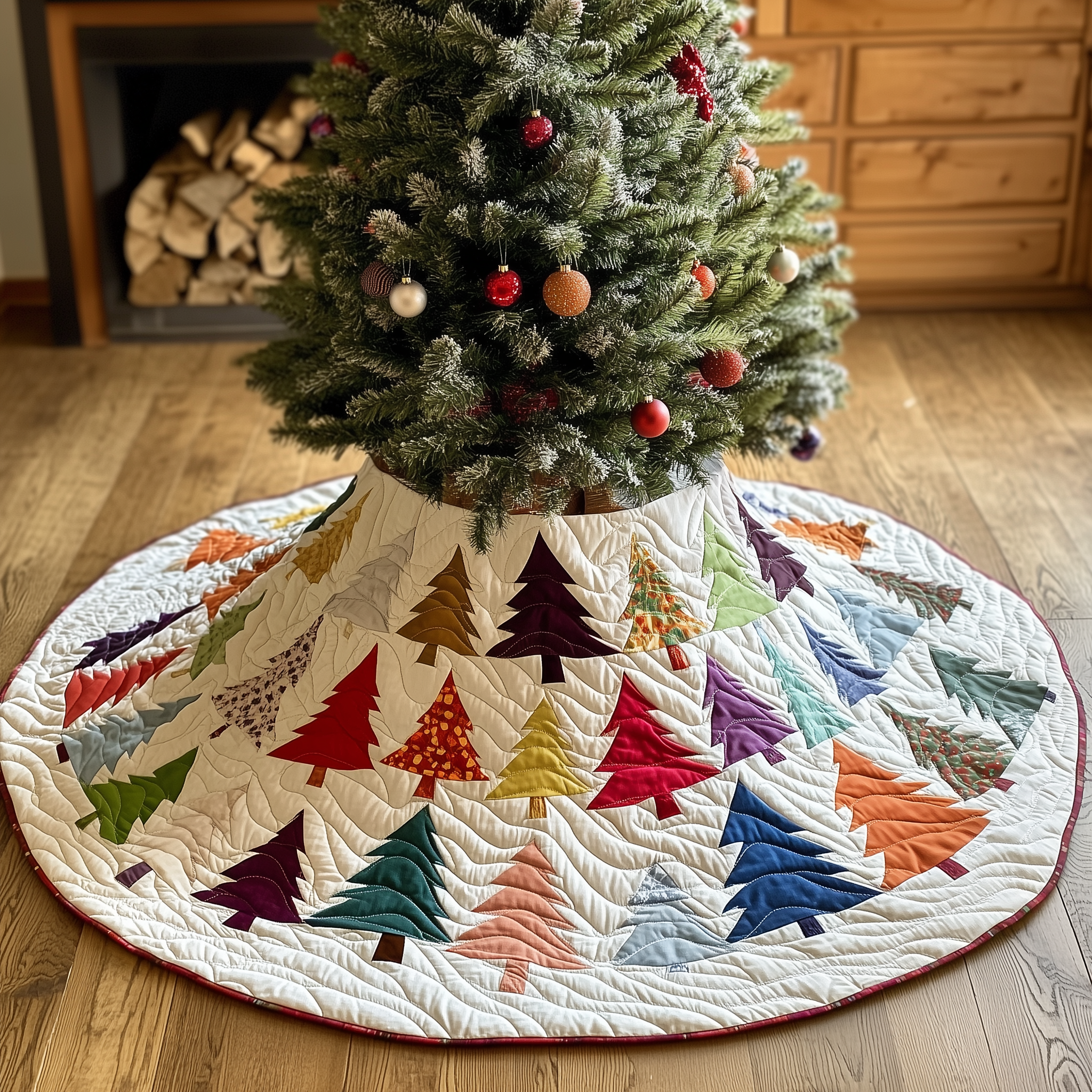 Holiday Tree Christmas Quilted Tree Skirt Best Xmas Tree Surround Indoor Christmas Decorating Ideas 2025