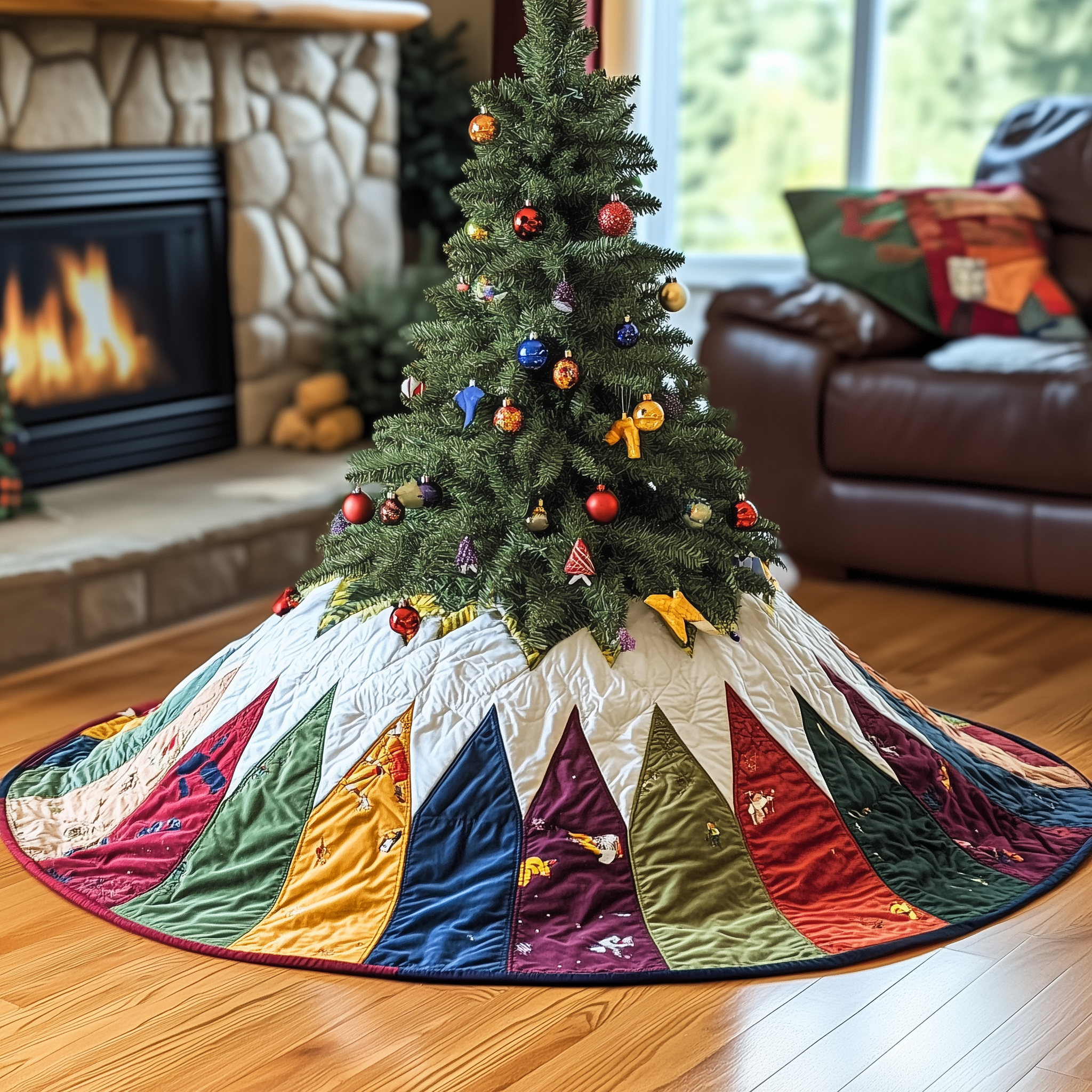 Holiday Tree Christmas Quilted Tree Skirt Best Xmas Tree Surround Indoor Christmas Decorating Ideas 2025