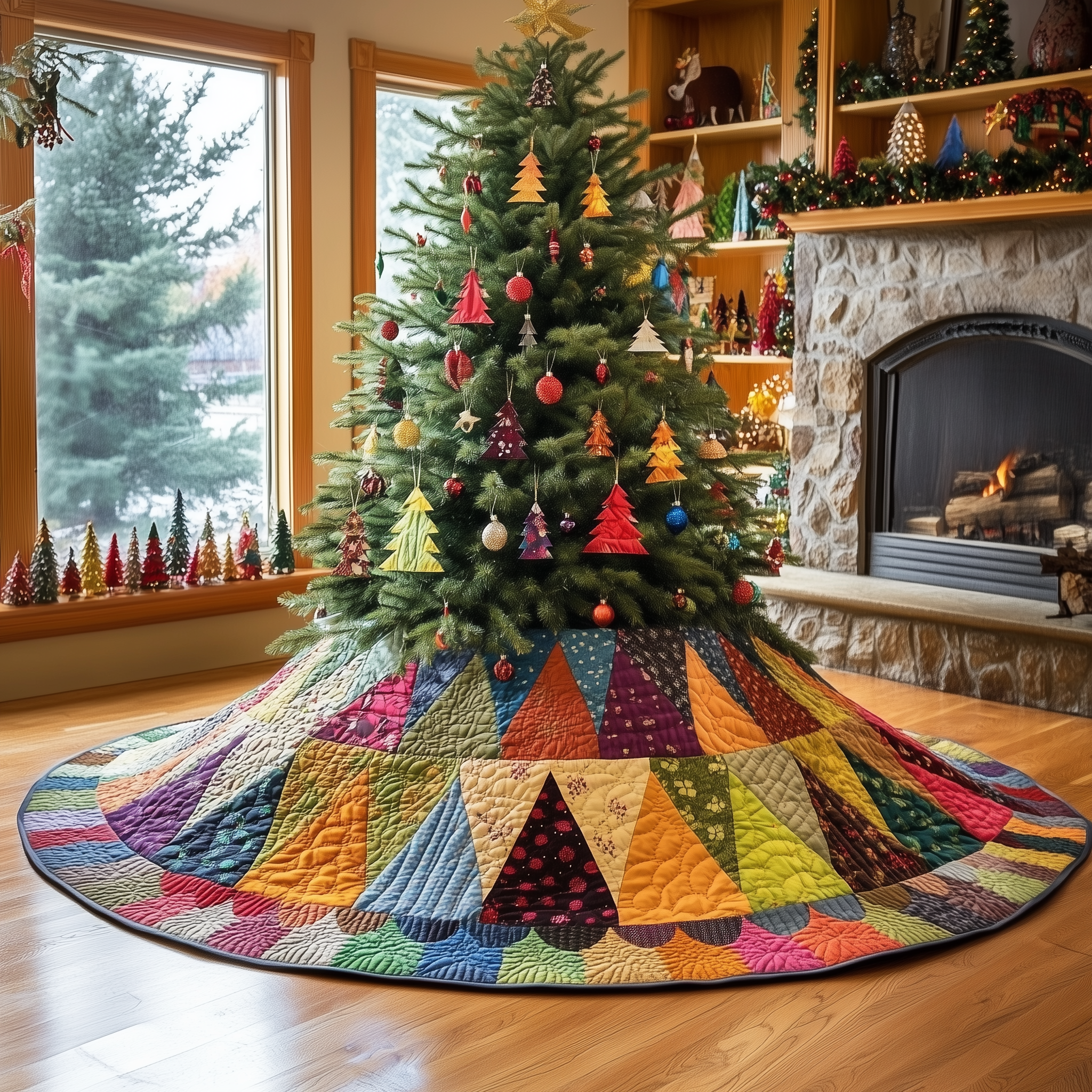 Holiday Tree Christmas Quilted Tree Skirt Best Xmas Tree Surround Indoor Christmas Decorating Ideas 2025