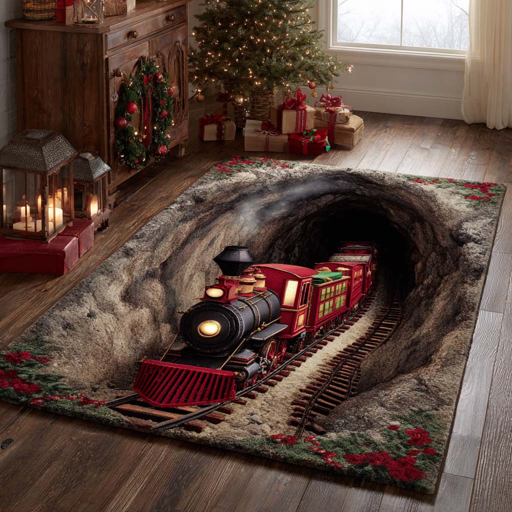 Holiday Tunnel Ride Area Rug Foyer Decor Ideas Christmas Gift Ideas For Him