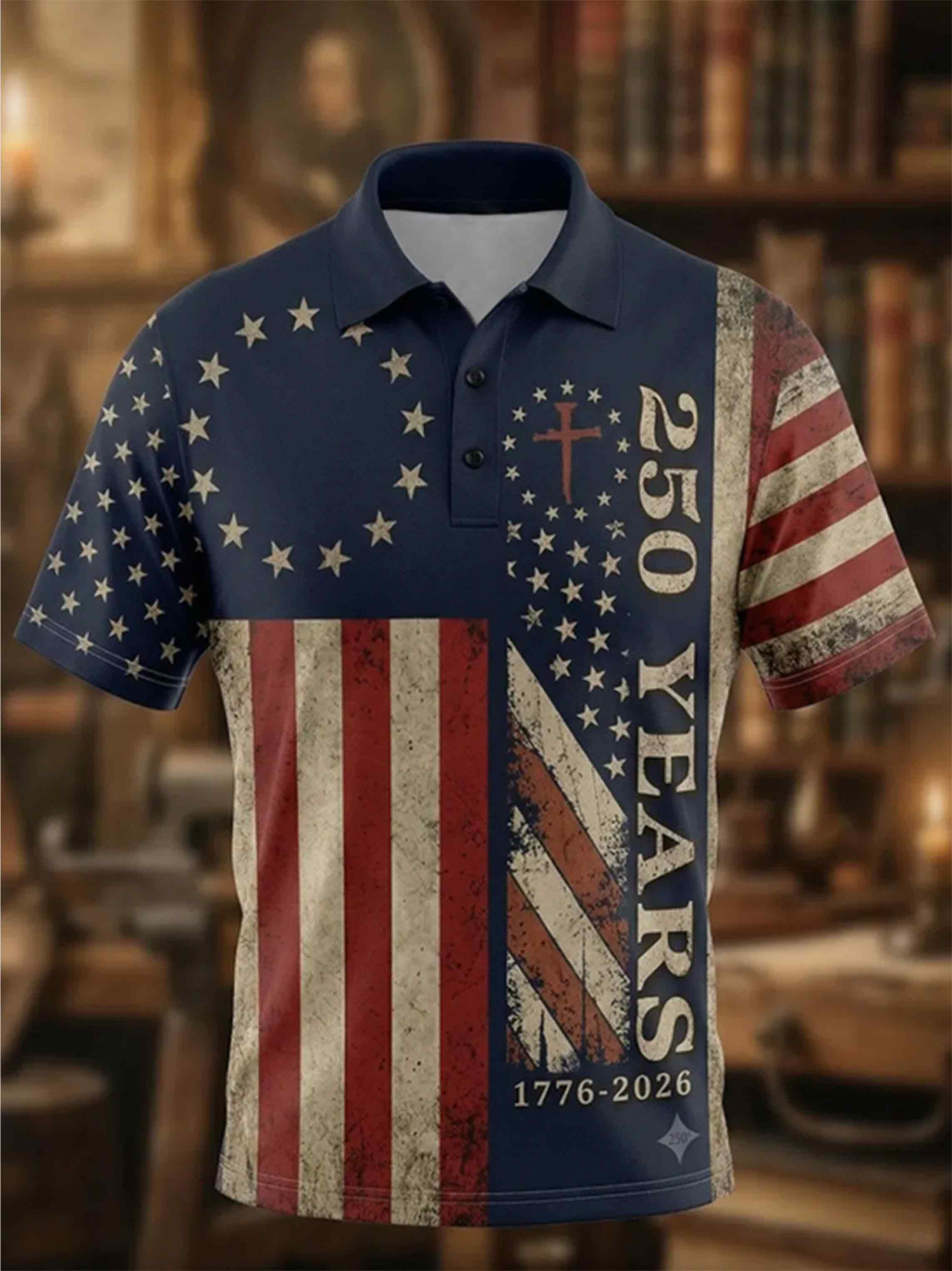 Holiday USA 250 Anniversary Button Shirt 4Th Of July 1776 2026 Clothes Patriotic Gift