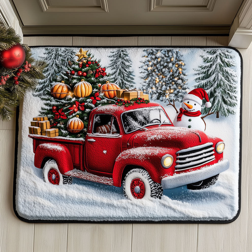 Holiday Wheels Doormat Perfect Gift For Friends and Family on Christmas Day