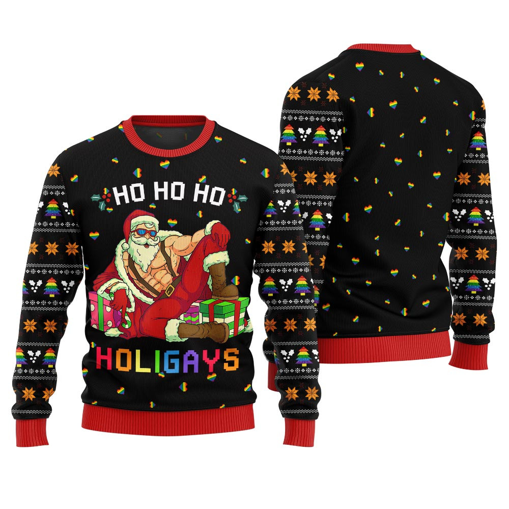 Holigays Funny Christmas Sweater For Lgbt Perfect Holiday Gift Merch for Sweater Lovers