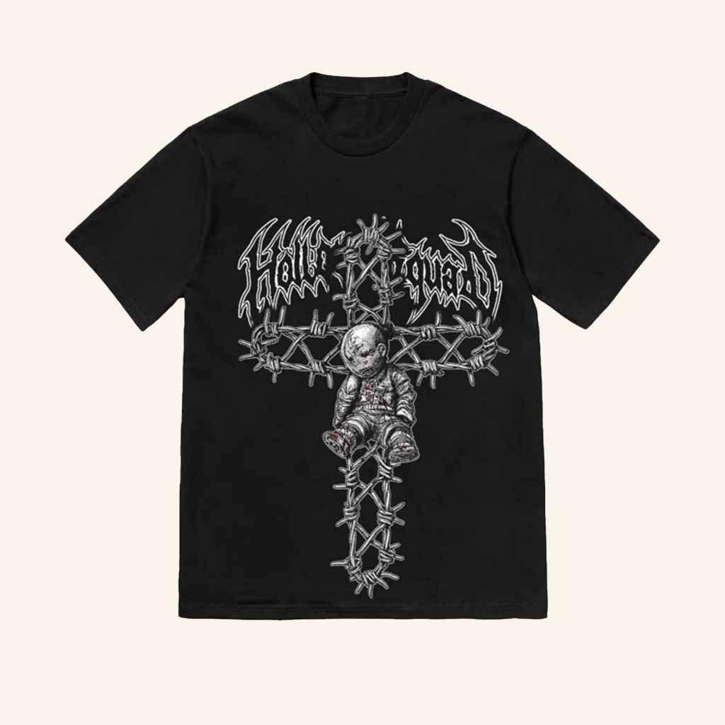 Hollowsquad La Merch Voodoo Black T-Shirt Gift Ideas For Father Hollowsquad La Merch Voodoo Black T-Shirt Gift Ideas For Father