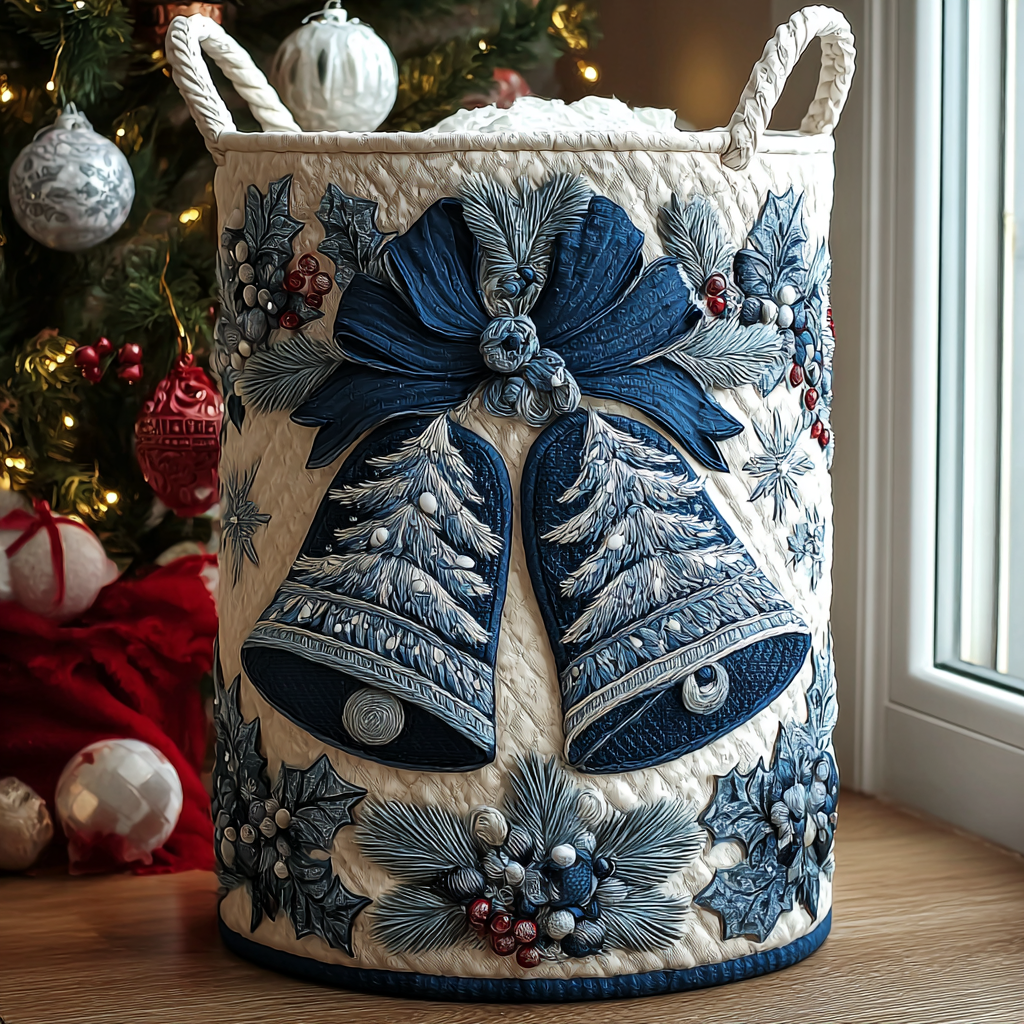 Holly Bell Quilted Laundry Basket Must-Have Laundry Essential