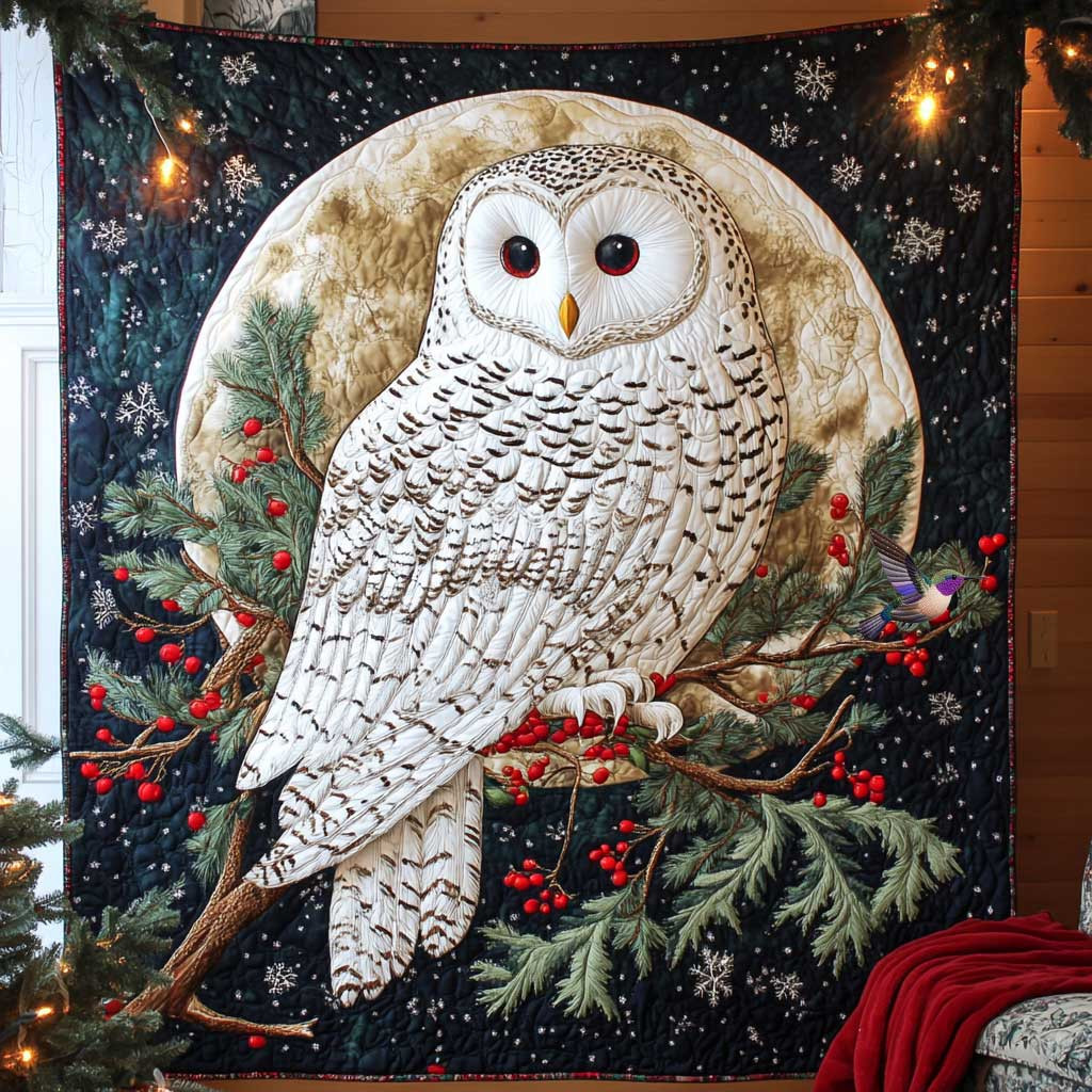 Holly Berry Christmas Owl Holiday Xmas Quilt Blanket Christmas Gift Ideas For Her