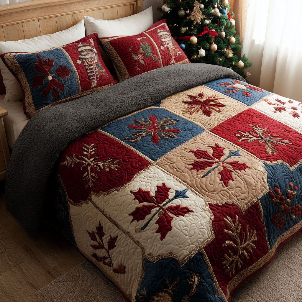 Holly Berry Dreams Quilted Bedding Set Holiday Duvet Sets Christmas Presents 2025