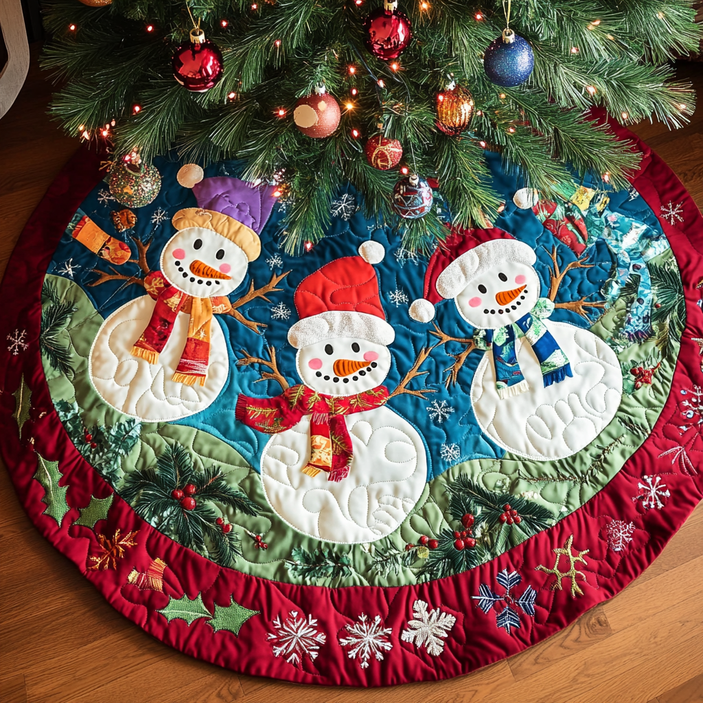 Holly Jolly Cheer Christmas Tree Skirt Holiday Decor Family Xmas Presents