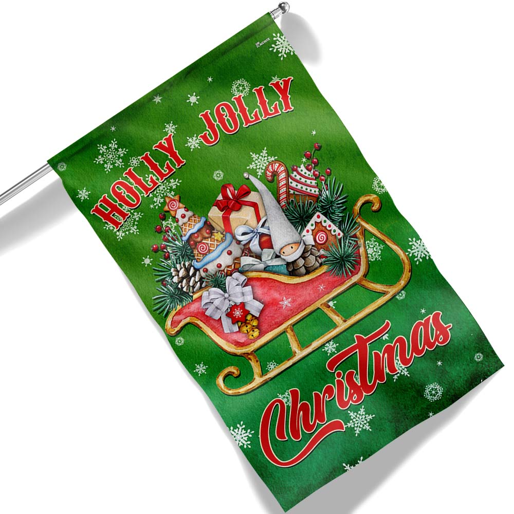 Holly Jolly Christmas Flag