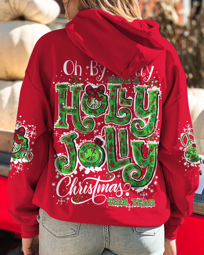 Holly Jolly Christmas Hoodie Cozy Clothing Good Christmas Gifts For Girlfriend