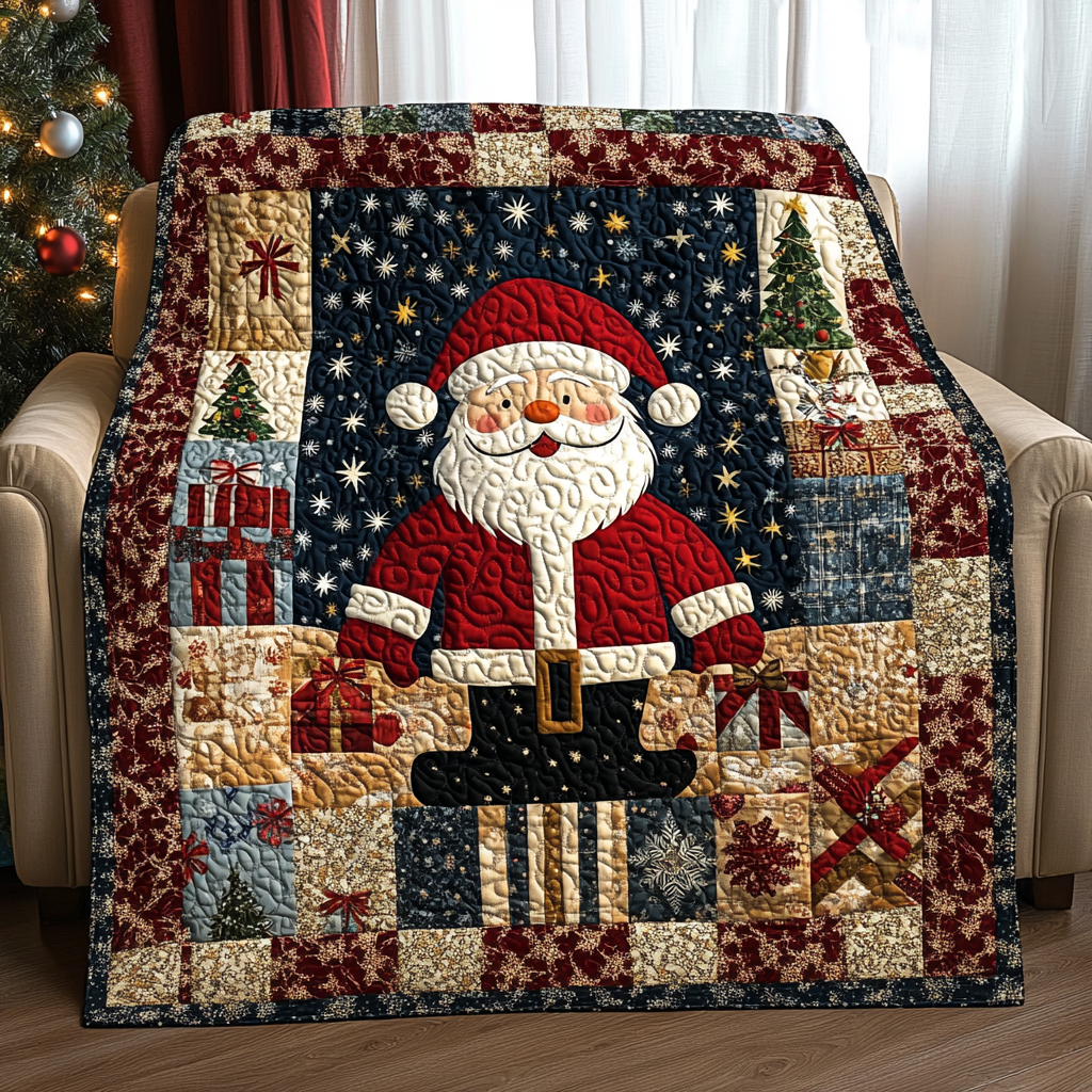 Holly Jolly Christmas Quilted Blanket Cute Christmas Blankets