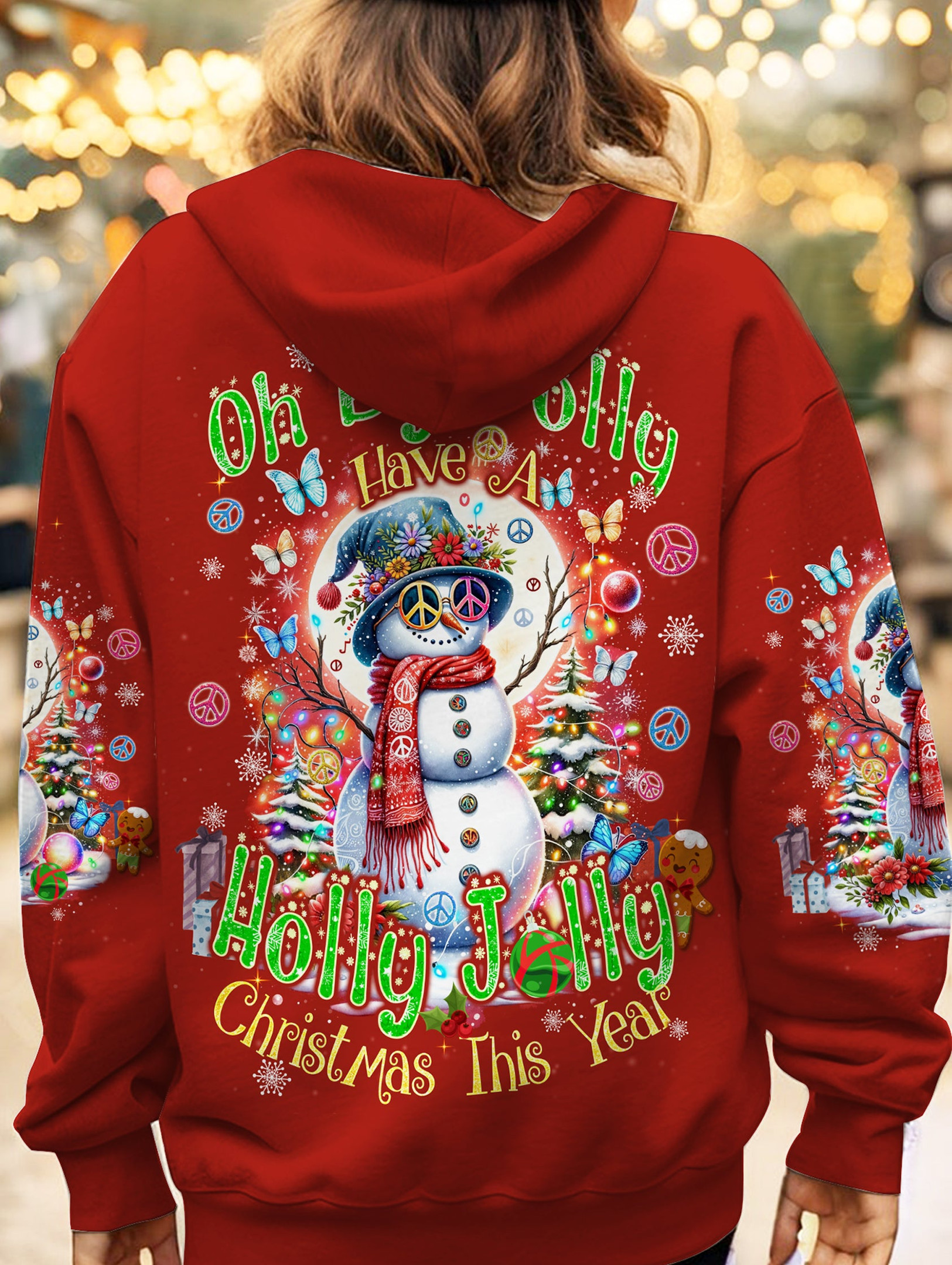Holly Jolly Christmas This Year Hoodie Cute Snowman Clothing Christmas Present Ideas