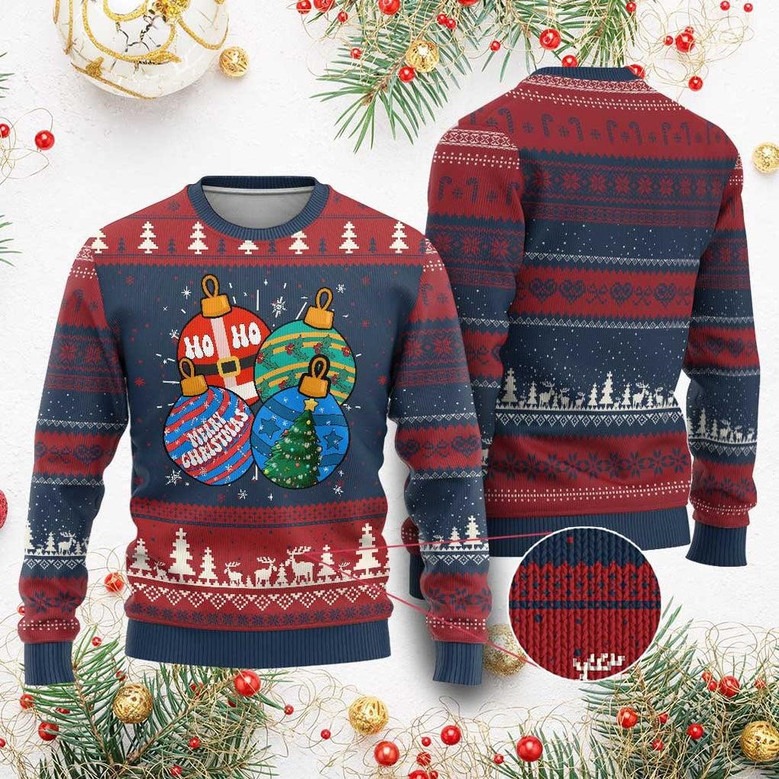 Holly Jolly Jingle Bells Ugly Christmas Sweater Cozy Winter Sweater Xmas Gifts For Him