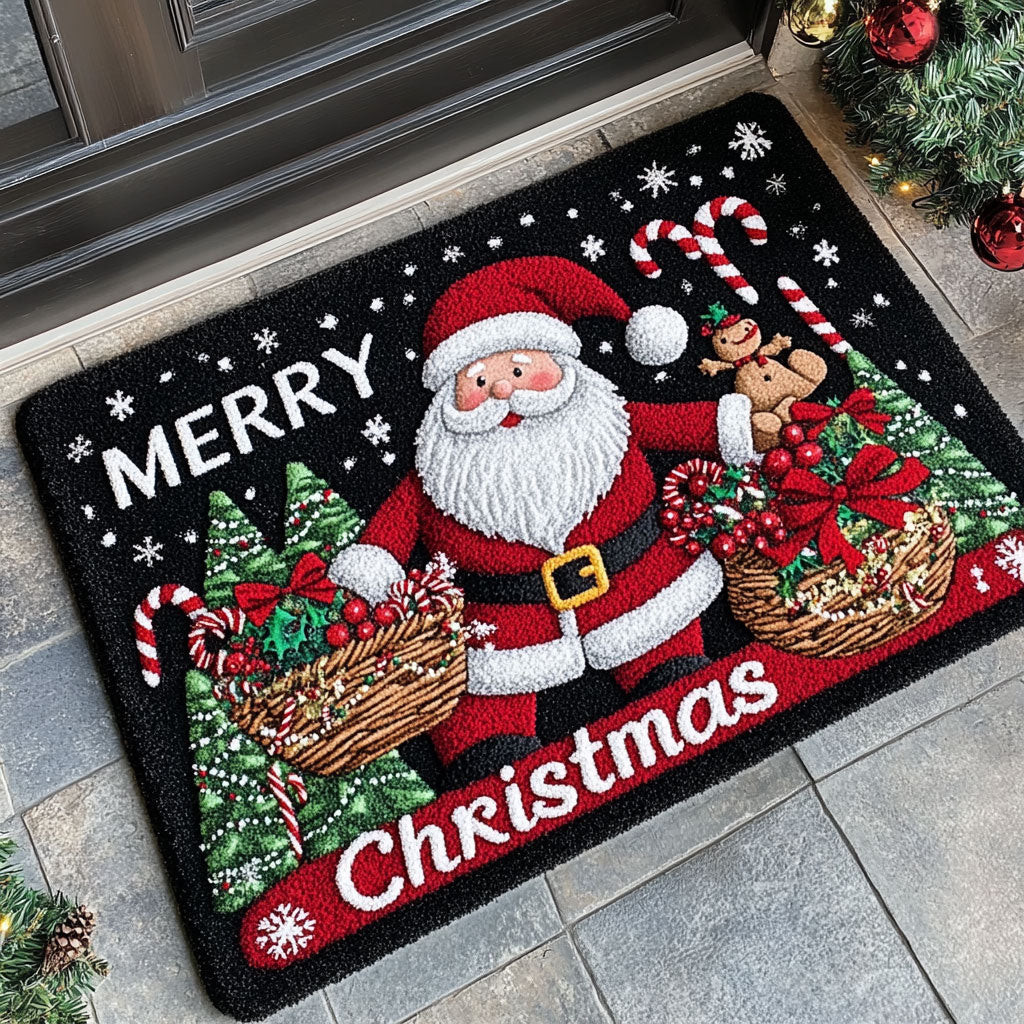 Holly Jolly Welcome Doormat Perfect Gift For Friends and Family on Christmas Day