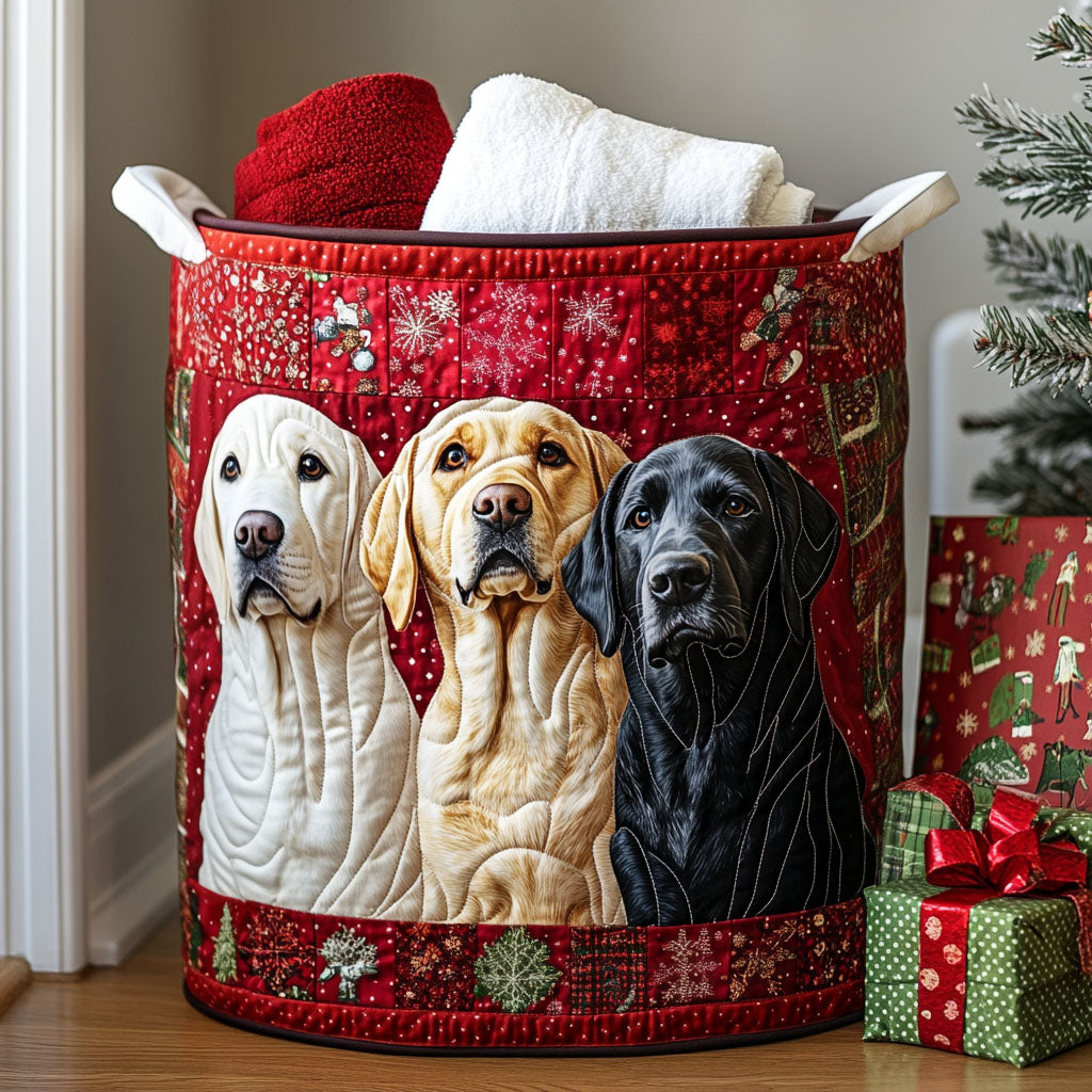 Holly Lab Joy Quilted Laundry Basket Thoughtful Housewarming Gift