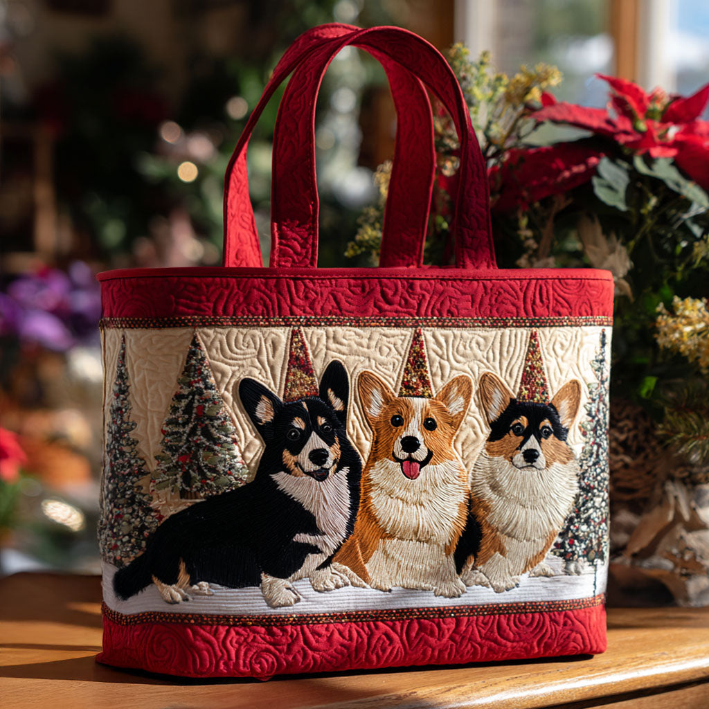 Holly Paws Quilted Tote Bag Dog Lover Gifts For Him Her