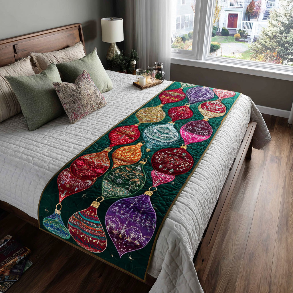 Holly Spark Quilted Bed Runner Holiday Bedroom Ideas Best Holiday Gifts 2025