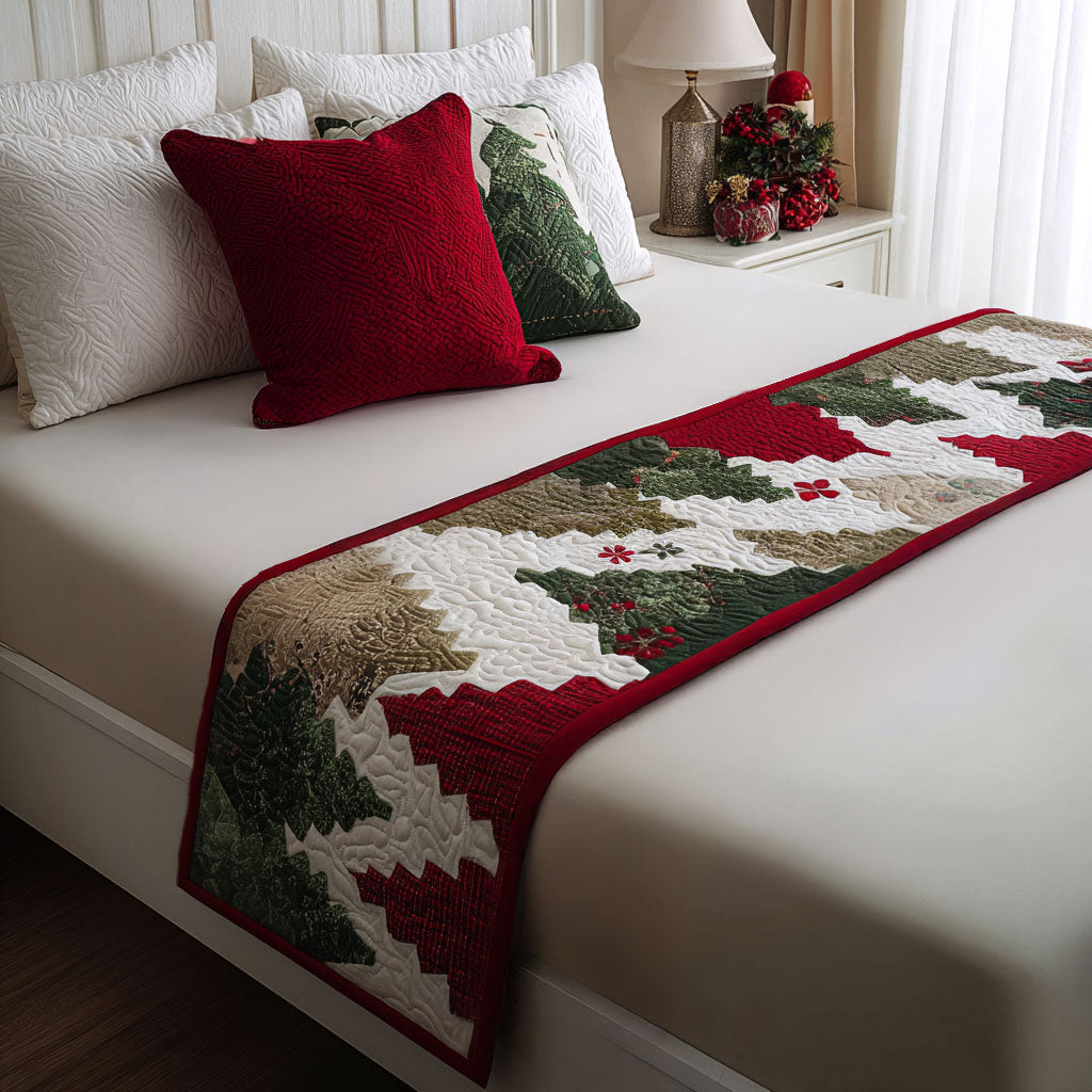 Holly Starlight Quilted Bed Runner Christmas Bed Runner Gifts For The Family Christmas