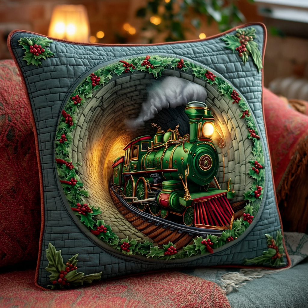 Holly Steamliner Quilted Pillow Case Throw Pillow Case Covers Gifts For Family