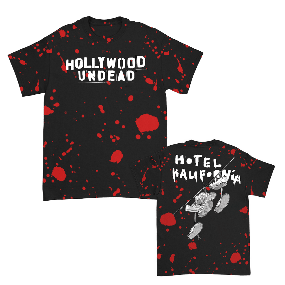 Hollywood Undead Merch Blood Splatter T-Shirt Fathers Day Presents Gift for Dad Hollywood Undead Merch Blood Splatter T-Shirt Fathers Day Presents Gift for Dad