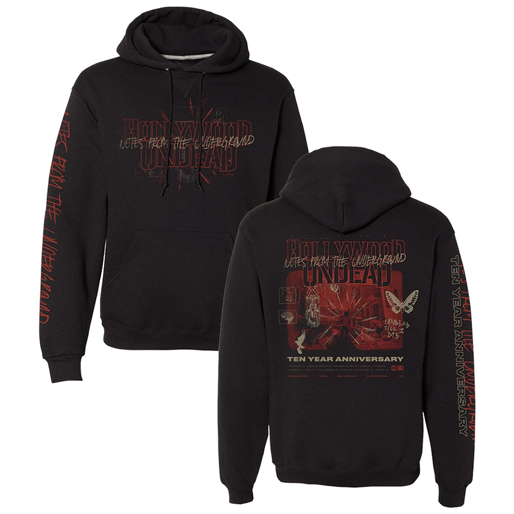 Hollywood Undead Merch Notes From The Underground 10-Year Anniversary Hoodie Gifts For Dad Hollywood Undead Merch Notes From The Underground 10-Year Anniversary Hoodie Gifts For Dad