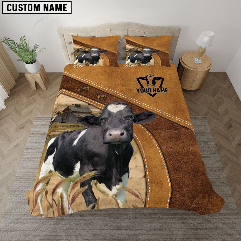 Holstein Cattle Bedding set Customized Bedding Set  Anniversary Gifts For Couples