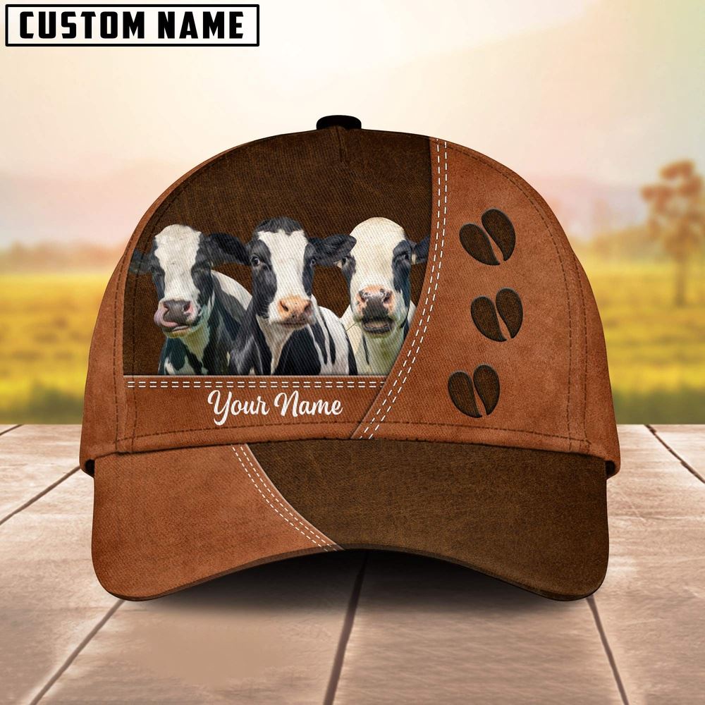 Holstein Cattle Customized Name Cap Farm Cap Farmer Baseball Cap Gift For Farmer