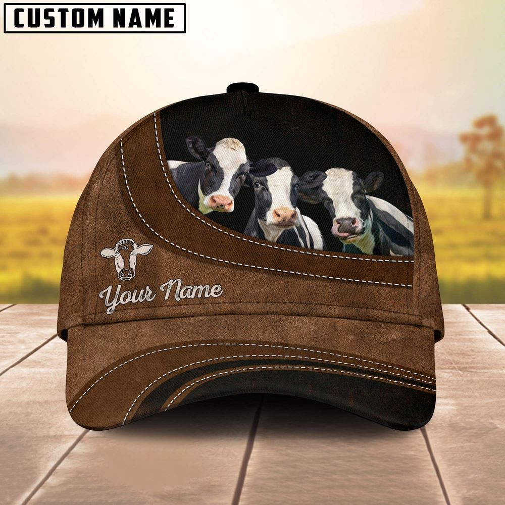 Holstein Happiness Customized Name Cap Farm Cap Farmer Baseball Cap Gift For Farmer
