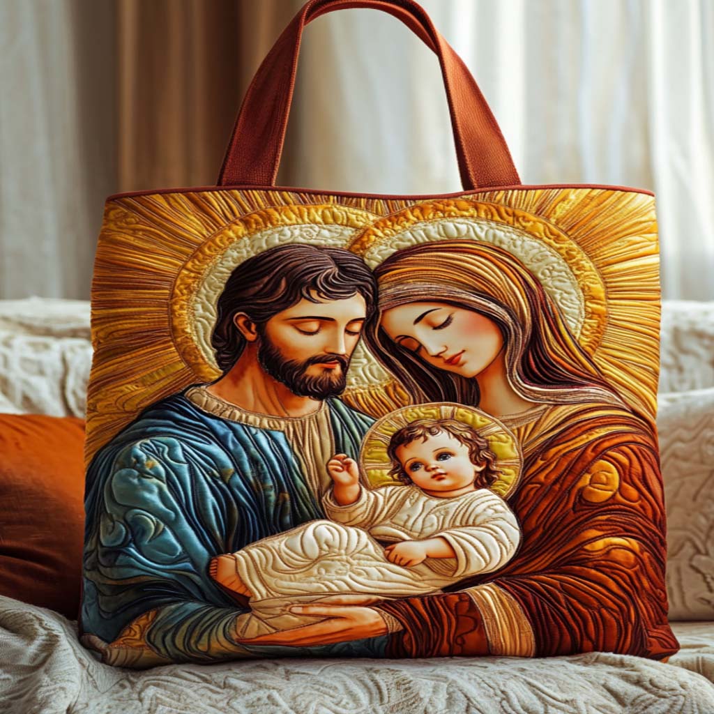 Holy Blessing Quilted Tote Bag Faith Based Christmas Gifts