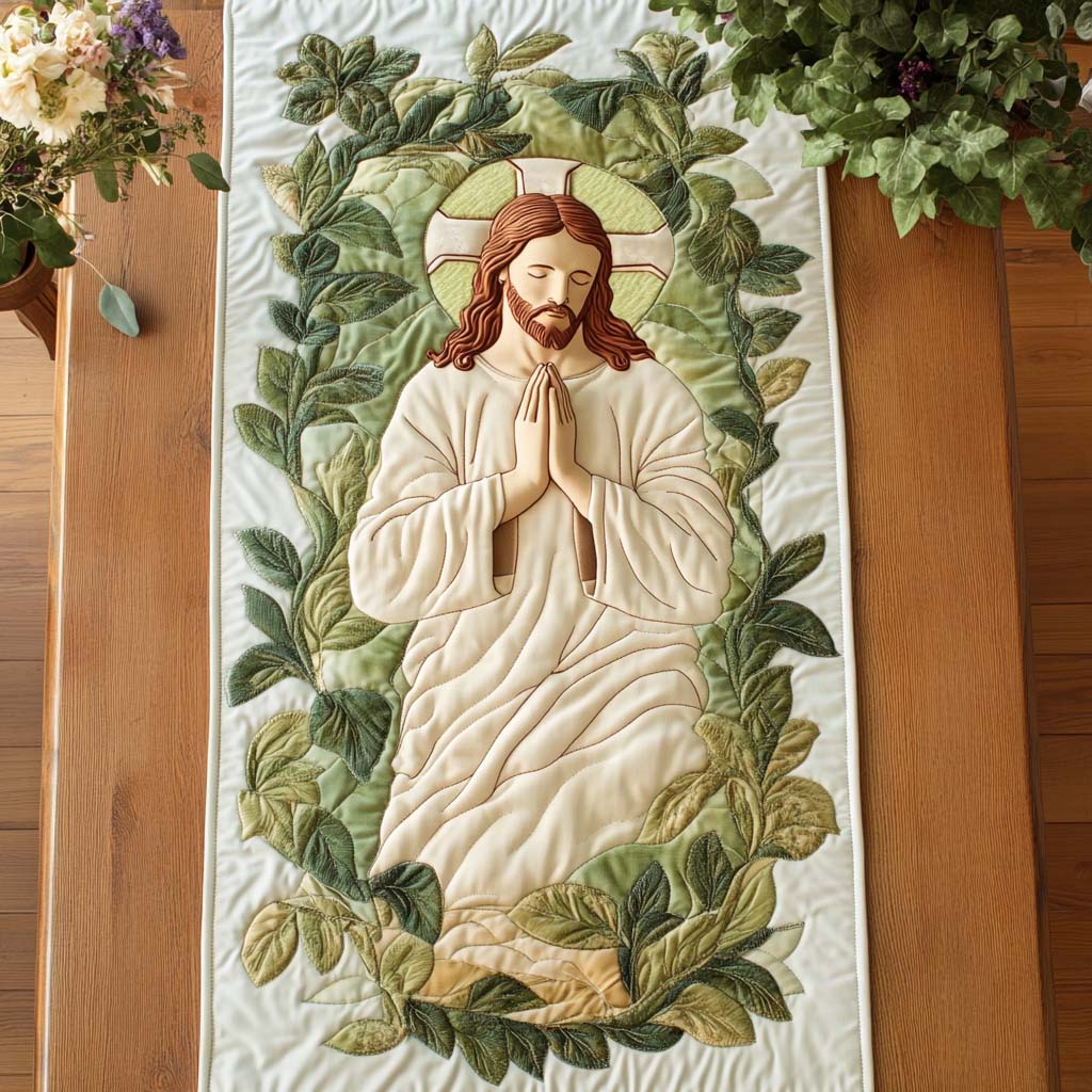 Holy Devotion Quilted Table Runner Festive Table Runners Jesus Gifts For Christmas