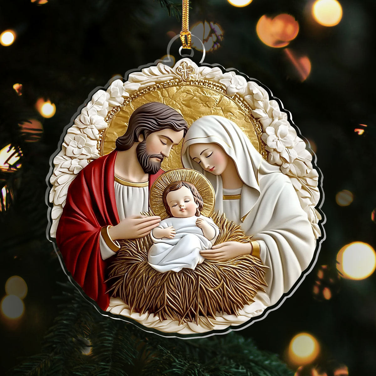 Holy Family Blessing Christmas Ornament Xmas Home Decorations Christian Gifts Ideas
