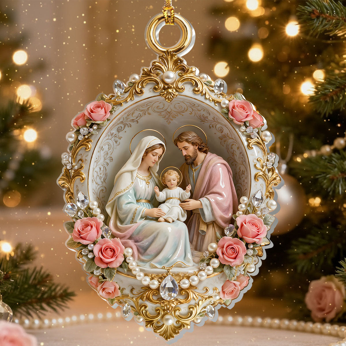 Holy Family Christmas Ornament Nativity Scene Decorations Religious Keepsake Christian Gifts