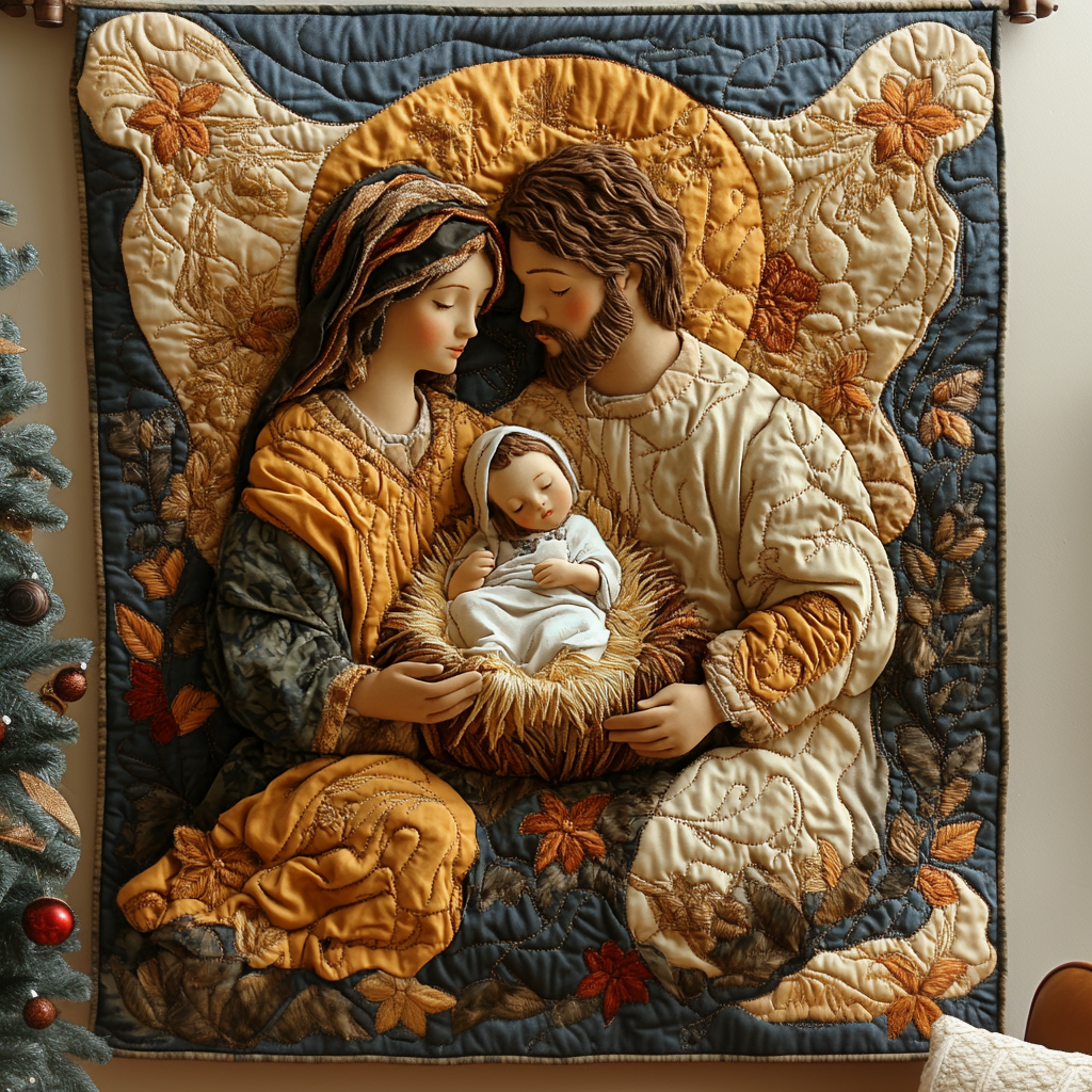 Holy Family Quilted Blanket Christian Gifts For Women