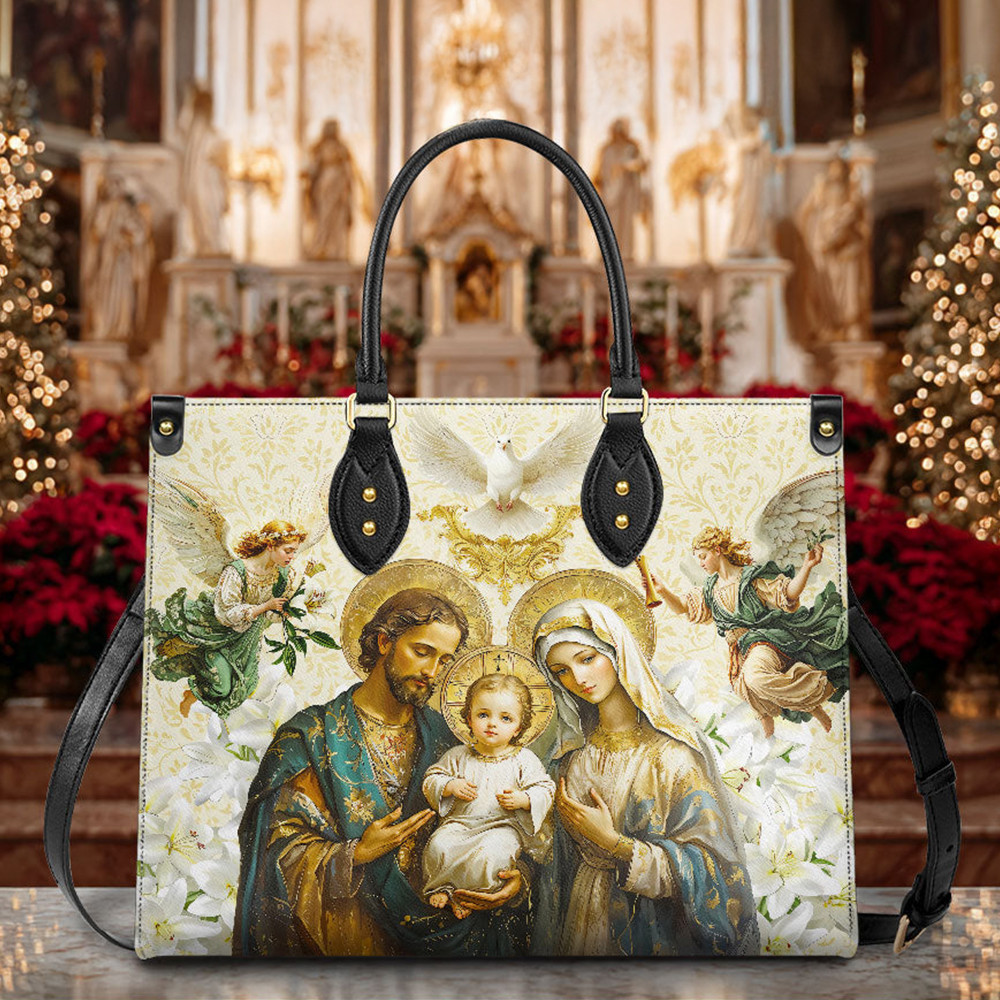 Holy Family Sacred Leather Bag Christian Merch Christmas Presents For Mom