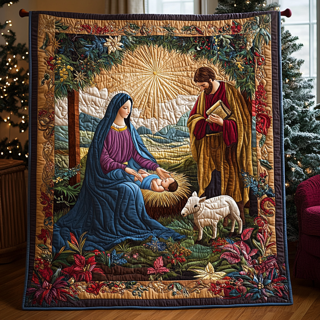 Holy Infant Quilted Blanket Christian Gifts For Women