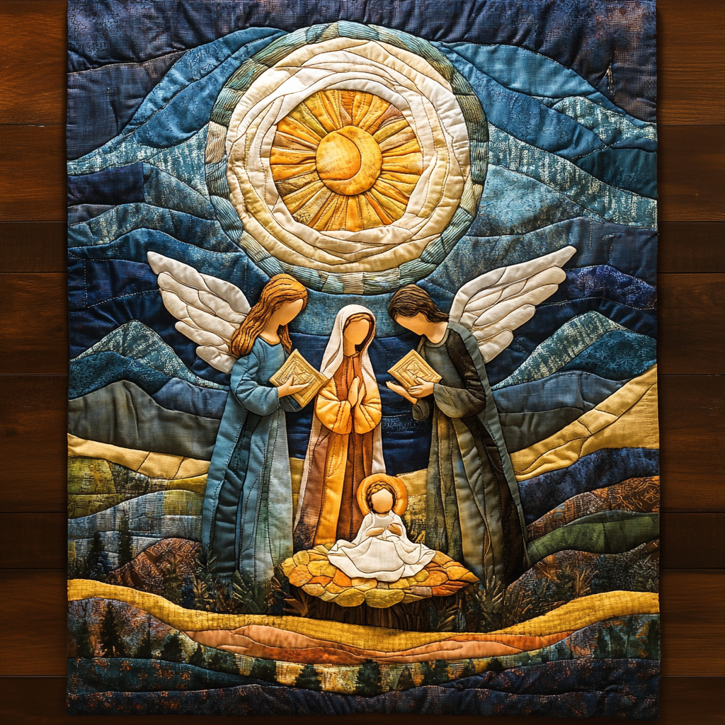 Holy Light Blessing Quilted Blanket Unique Religious Gifts