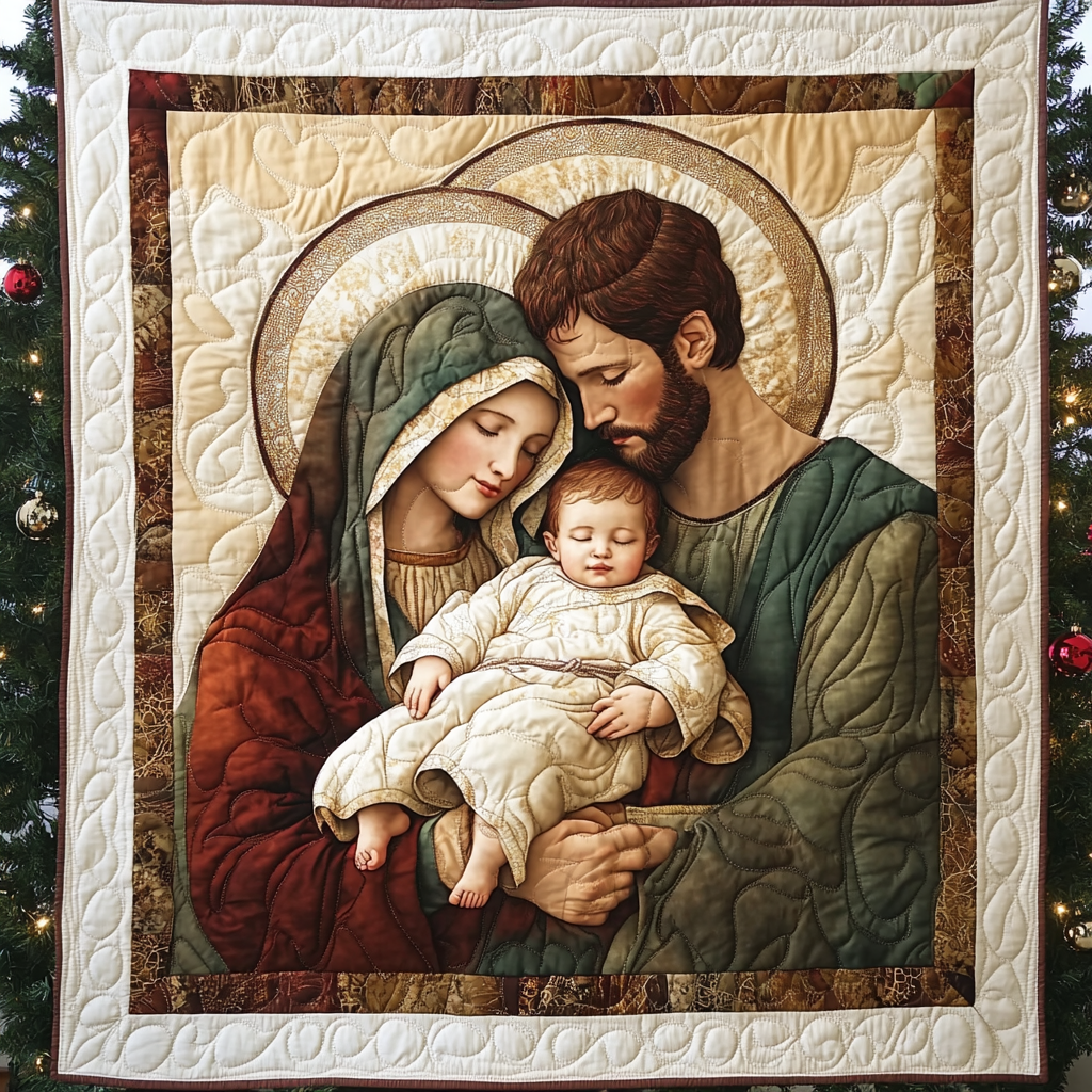 Holy Night Comfort Quilted Blanket Christian Christmas Gifts