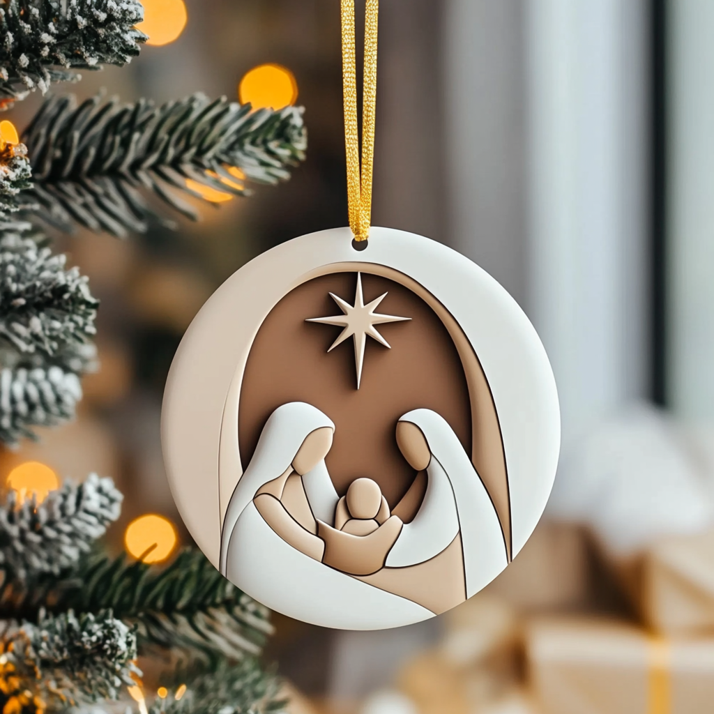 Holy Night Mica Ornament
