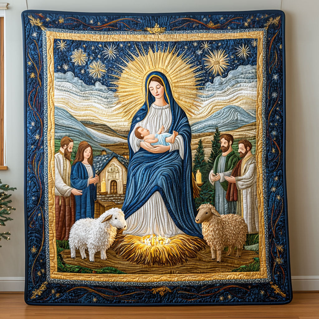 Holy Night Quilt Blanket Christian Blanket Religious Christmas Gifts