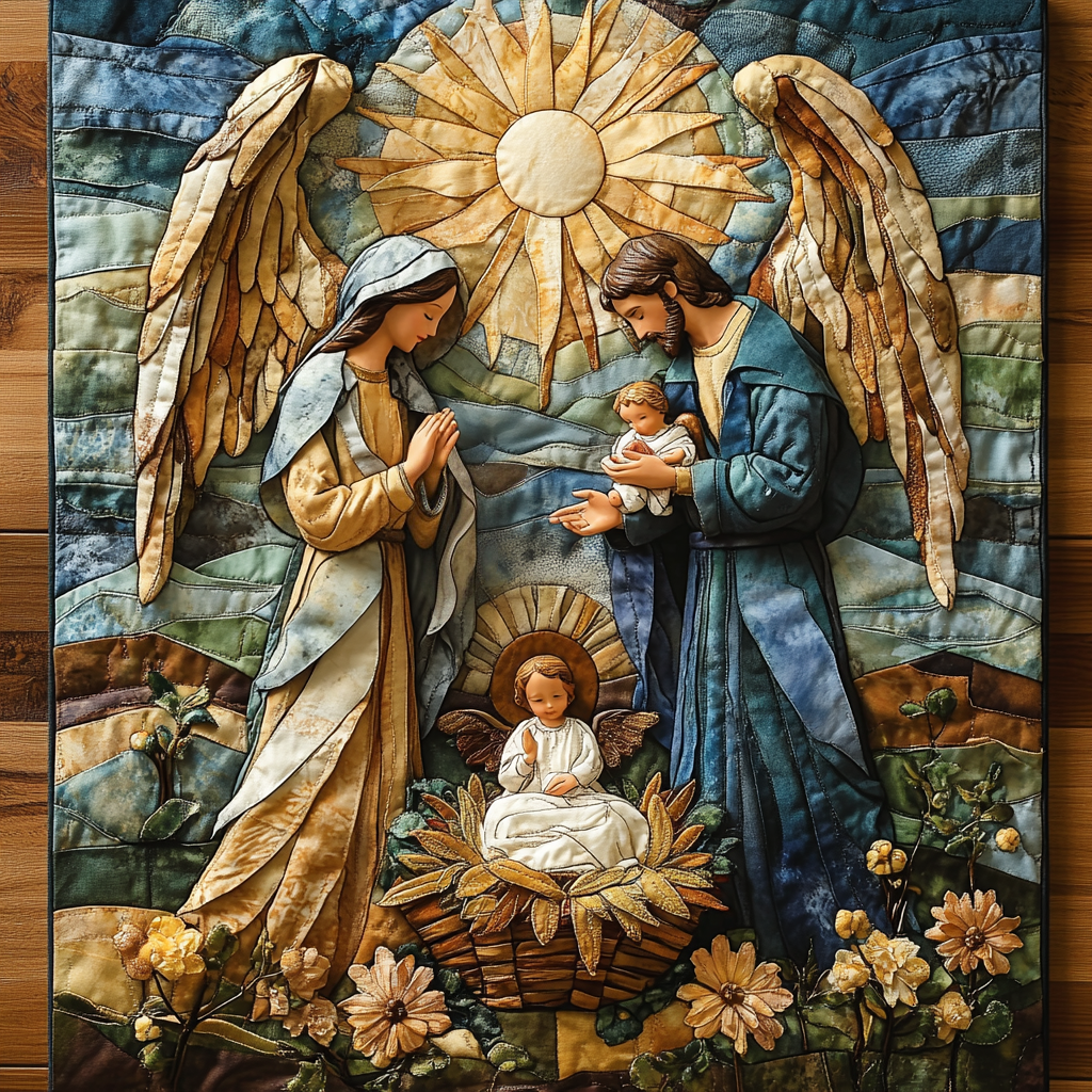 Holy Night Quilted Blanket Christian Gifts For Women
