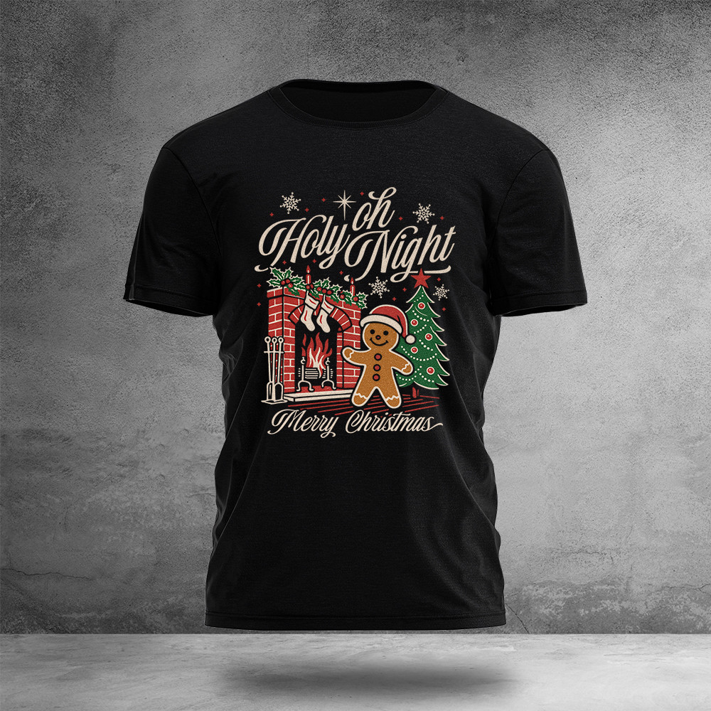 Holy Of Night Merry Christmas T-Shirt Holiday Clothes Unique Gifts For Husband