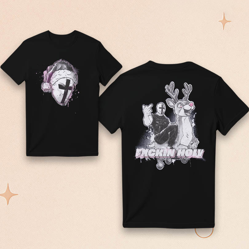 Holy Priest Merch Reindeer Priest Fxckin Holy Shirt Christmas Gifts For DJ Lovers