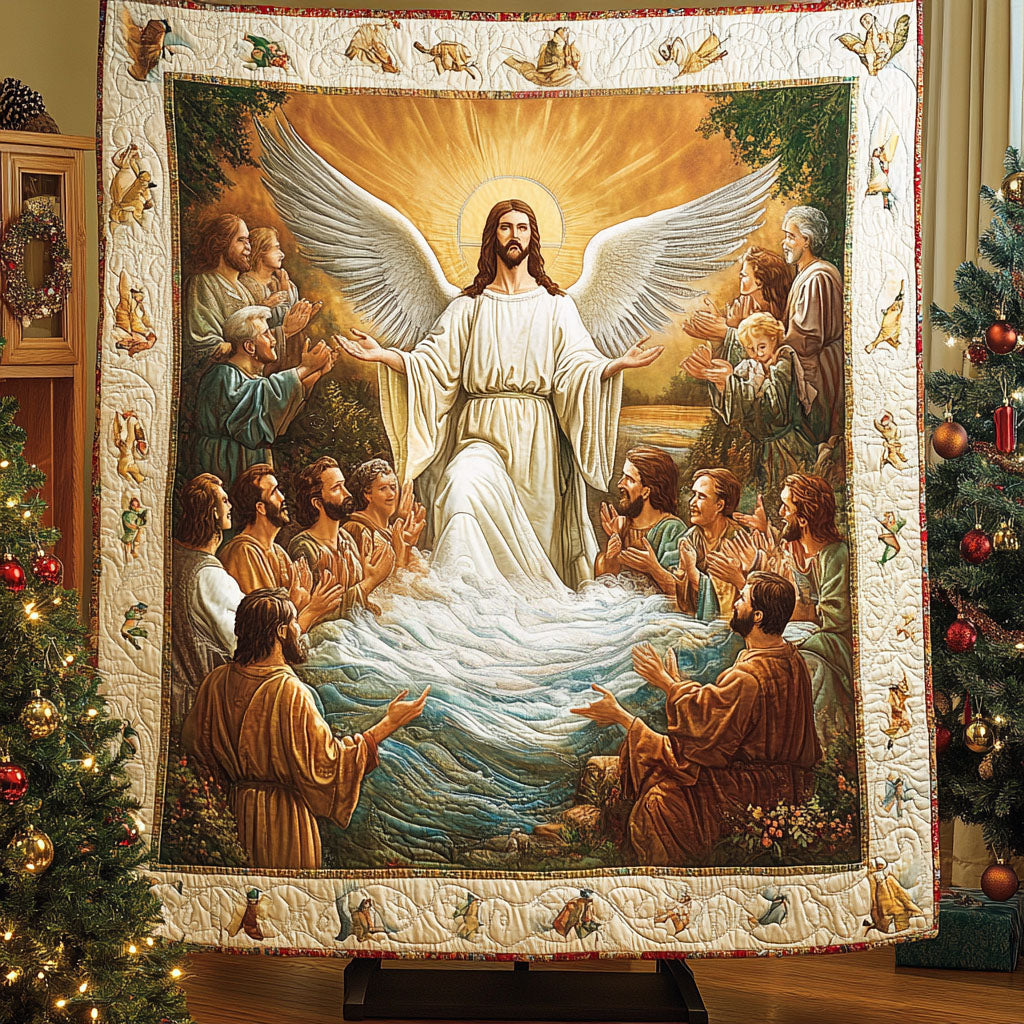 Holy Reverence Quilted Blanket Christian Christmas Gifts
