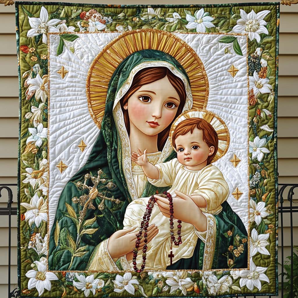 Holy Serenity Quilted Blanket Romantic Christmas Gifts