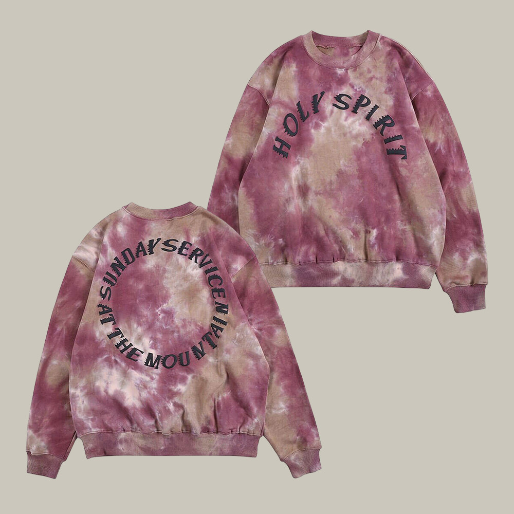 Holy Spirit Tie Dye Kanye West Sweatshirt Kanye West World Tour 2026 Apparel Present For Fans